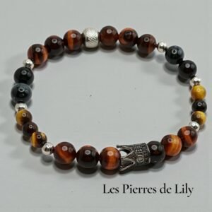 Bracelet Triple Protection – Œil de Tigre, Œil de Taureau & Œil de Faucon