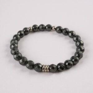 Bracelet en Hématite – Pierres Facettées