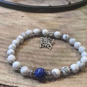 Bracelet en Howlite & Lapis-Lazuli