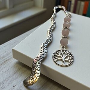 Marque-page en Quartz Rose